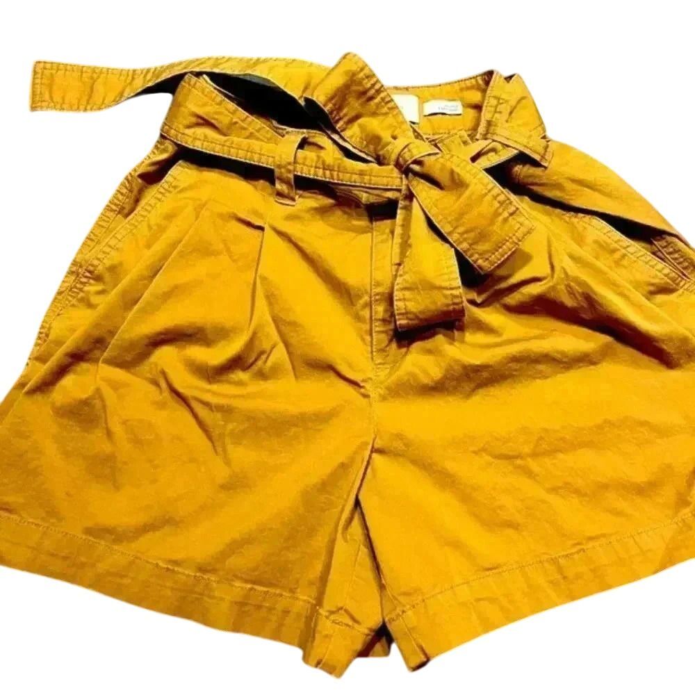 A New‎ Day High-Waisted Paperbag Shorts with Belt Tan Size 8 F40